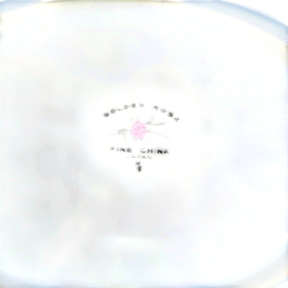 Vintage 1960s Fine China of Japan Golden Rose Porcelain Oval Serving Bowl - Picture 6 of 8